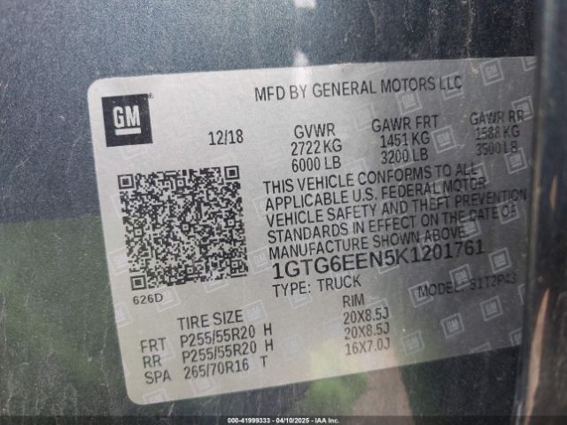 1GTG6EEN5K1201761 GMC Canyon Denali