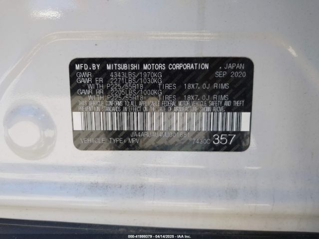 2021 MITSUBISHI OUTLANDER SPORT JA4ARUAU4MU001681 Photo 8