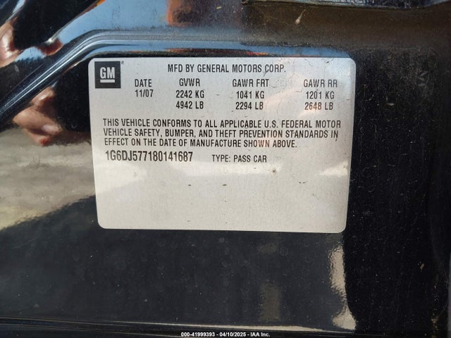 2008 CADILLAC CTS 1G6DJ577180141687 Photo 8