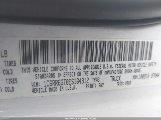 1C6RR6GT8ES164812 RAM 1500 Slt