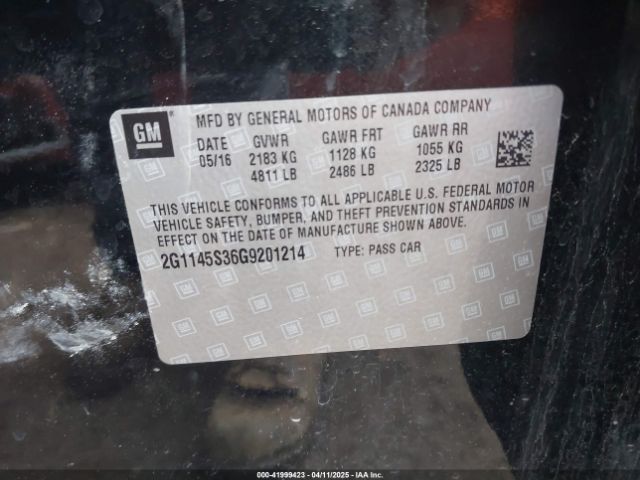 2G1145S36G9201214 Chevrolet IMPALA 2LZ