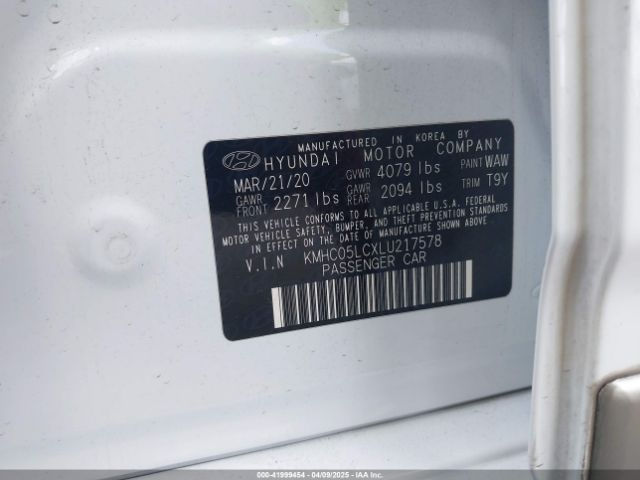 KMHC05LCXLU217578 Hyundai Ioniq Hybrid Limited