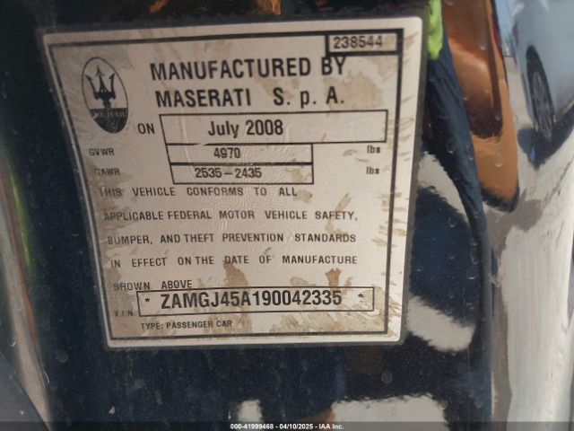 2009 MASERATI GRANTURISMO ZAMGJ45A190042335 Photo 8
