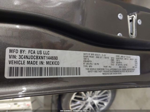 3C4NJDCBXNT144690 Jeep Compass Limited 4x4