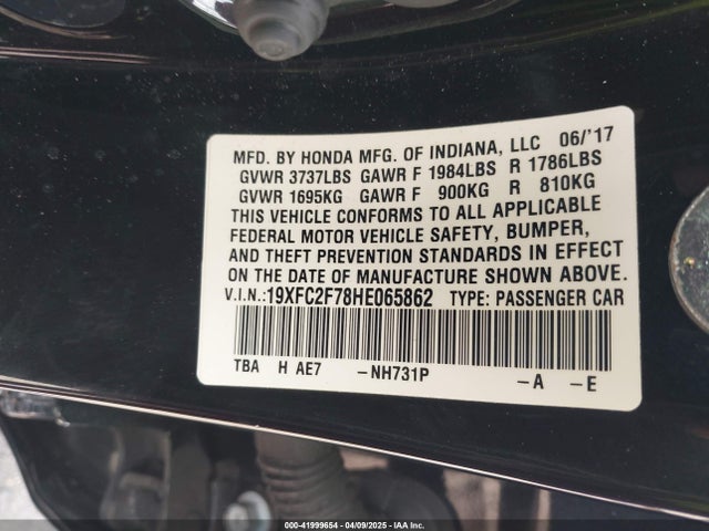 19XFC2F78HE065862 Honda CIVIC EX