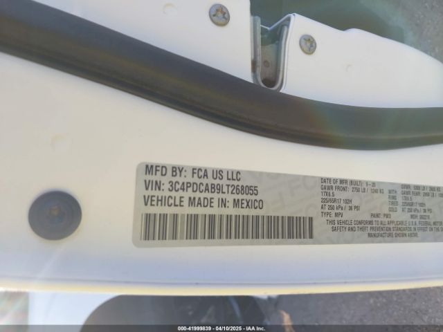 3C4PDCAB9LT268055 Dodge Journey Se Value