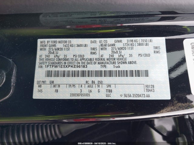 Ford F-150 Xlt 2023 1FTFW1E5XPKE96183 Image 9