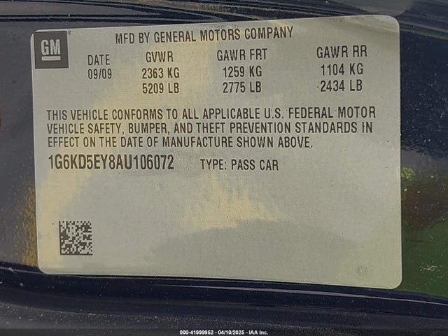 2010 CADILLAC DTS 1G6KD5EY8AU106072 Photo 8