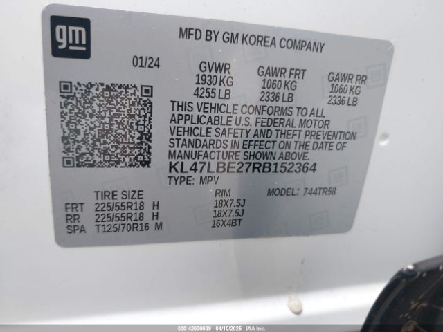 KL47LBE27RB152364 Buick Envista Sport Touring Fwd