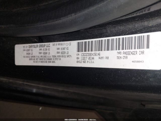 1C3CDZCB3EN156146 Dodge Avenger Sxt