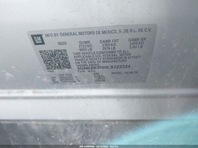 3GNKBERS0LS723324 Chevrolet Blazer Fwd Rs
