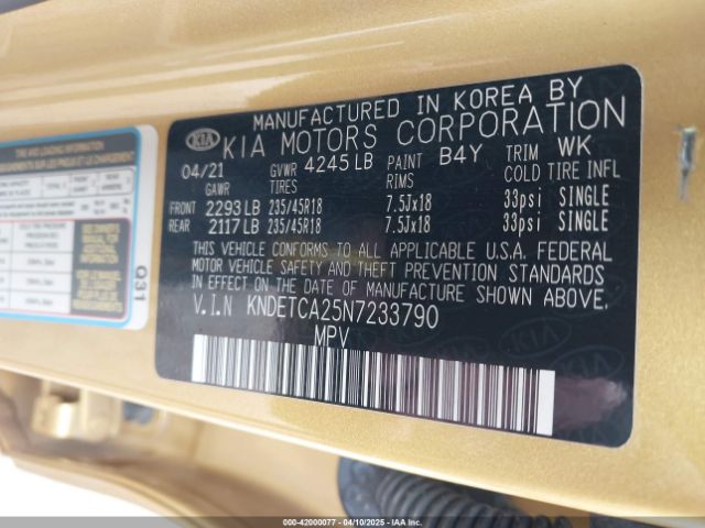KNDETCA25N7233790 KIA Seltos Sx Turbo