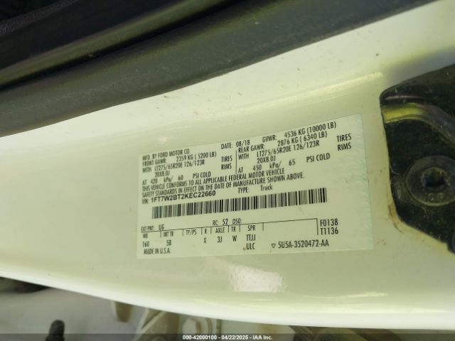 1FT7W2BT2KEC22660 Ford F-250 Lariat