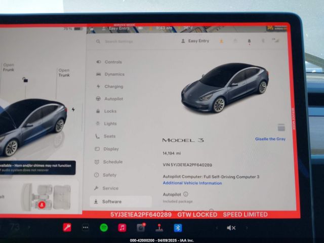2023 TESLA MODEL 3 5YJ3E1EA2PF640289 Photo 6