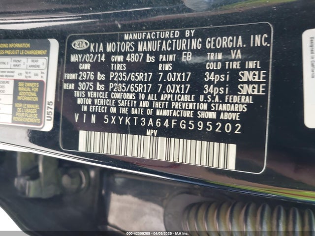 5XYKT3A64FG595202 KIA dohc t-gdi theta-ii