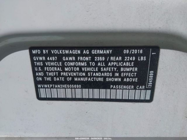 WVWKP7AN2HE505690 Volkswagen Cc 2.0t Sport