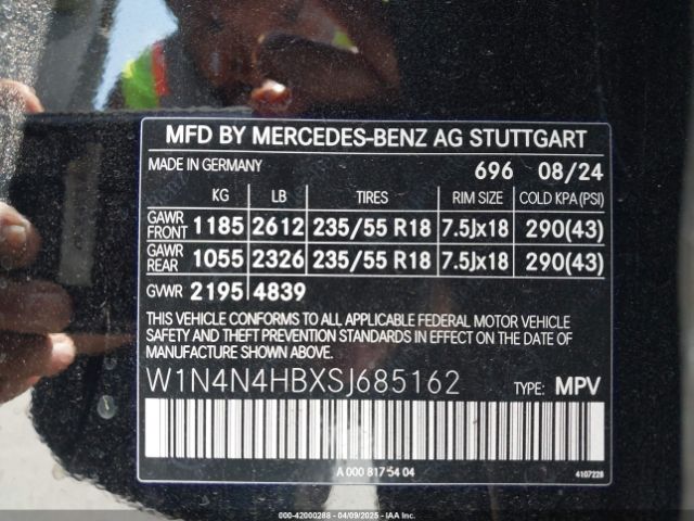 W1N4N4HBXSJ685162 Mercedes-Benz Gla 250 4matic