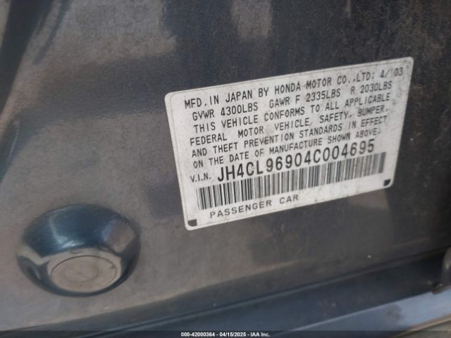 2004 ACURA TSX JH4CL96904C004695 Photo 8