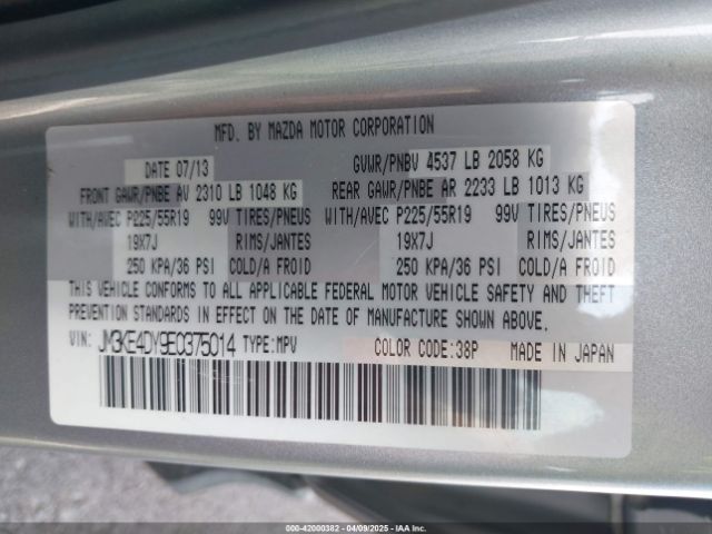 JM3KE4DY9E0375014 Mazda Cx-5 Grand Touring