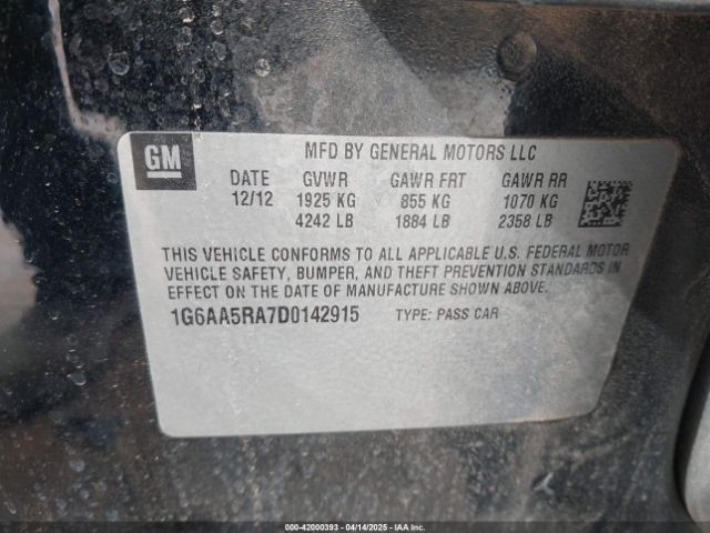 2013 CADILLAC ATS 1G6AA5RA7D0142915 Photo 8
