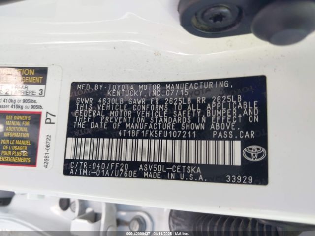 4T1BF1FK5FU107211 Toyota CAMRY SE
