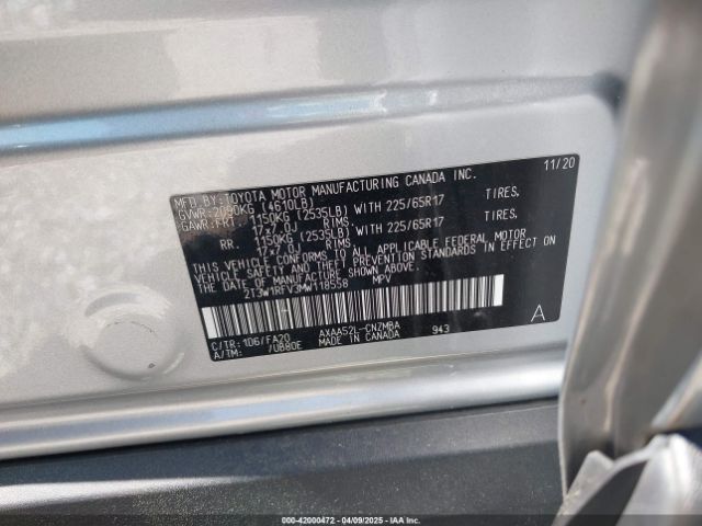 2T3W1RFV3MW118558 Toyota Rav4 Xle