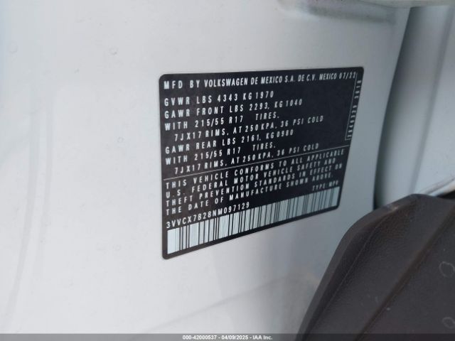 3VVCX7B28NM097129 Volkswagen Taos 1.5t S