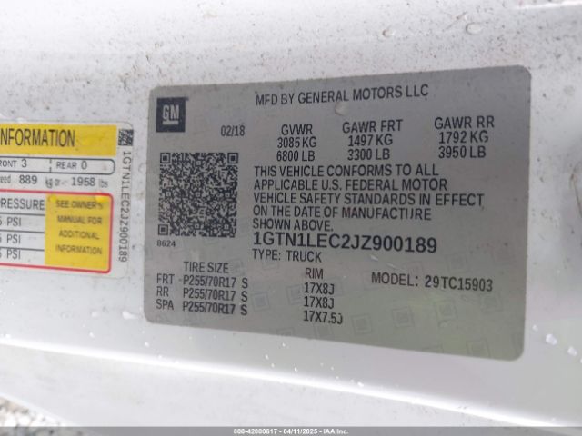 1GTN1LEC2JZ900189 GMC SIERRA 1500