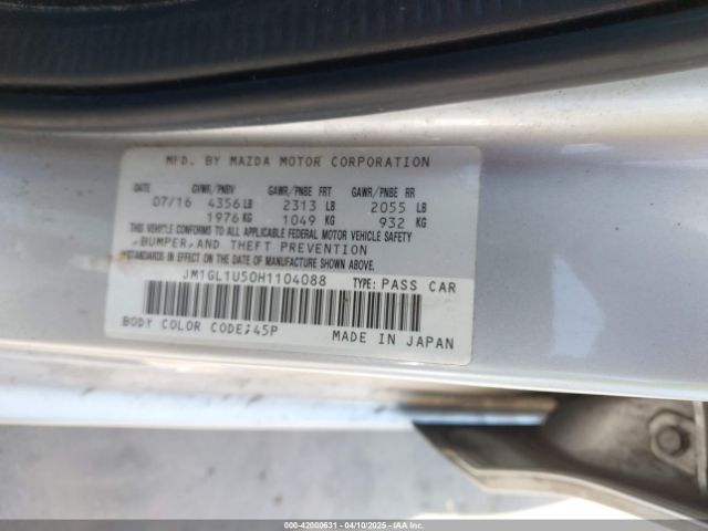 JM1GL1U50H1104088 Mazda Mazda6 Sport