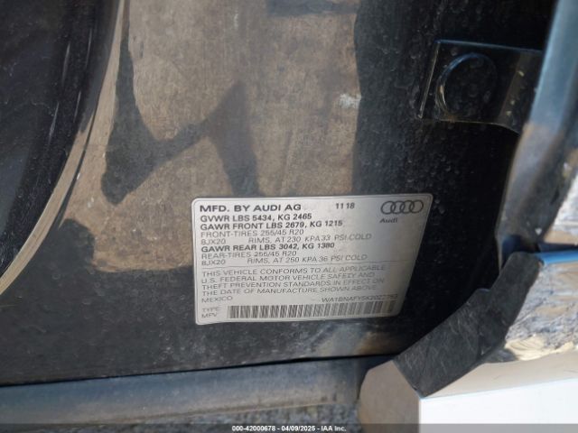 WA1BNAFY5K2022753 Audi Q5 45 Premium