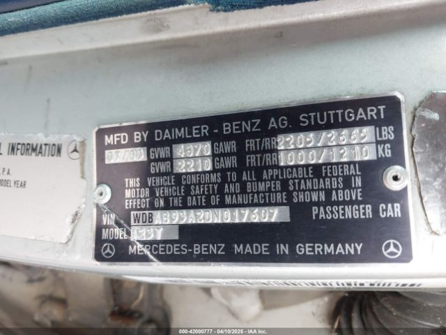 1983 MERCEDES-BENZ 300 WDBAB93A2DN017607 Photo 8