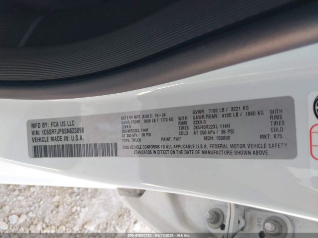 1C6SRFJP8SN623098 RAM 1500