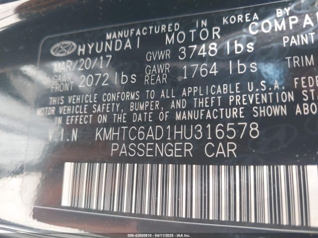 KMHTC6AD1HU316578 Hyundai Veloster Value Edition