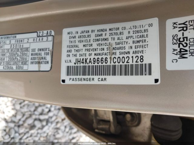 2001 ACURA RL JH4KA96661C002128 Photo 8