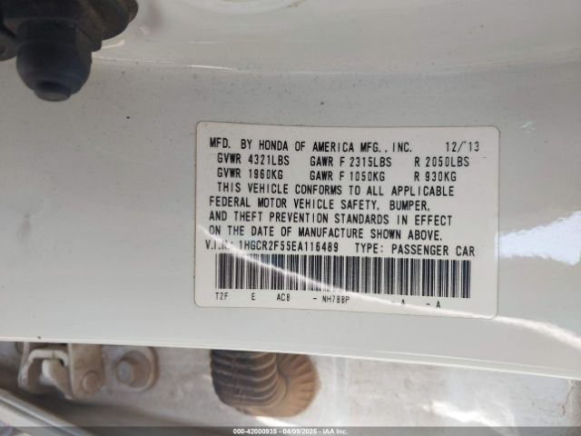 1HGCR2F55EA116489 Honda Accord Sport