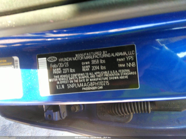 5NPLM4AG8PH110215 Hyundai ELANTRA SEL