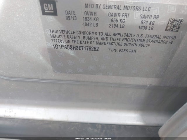 1G1PA5SH3E7178262 Chevrolet Cruze Ls Auto