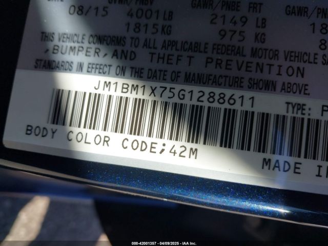 JM1BM1X75G1288611 Mazda Mazda3 I Grand Touring