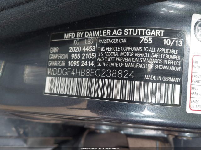 WDDGF4HB8EG238824 Mercedes-Benz C-class C 250 Sport/luxury