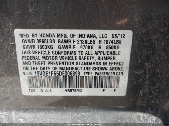 2013 ACURA ILX 19VDE1F55DE006393 Photo 8
