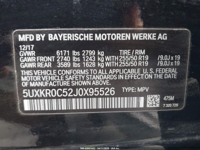 5UXKR0C52J0X95526 BMW X5 Xdrive35i