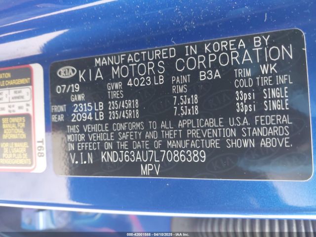 KNDJ63AU7L7086389 KIA Soul Gt-line