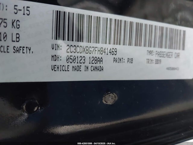 2C3CDXBG7FH841469 Dodge Charger Se
