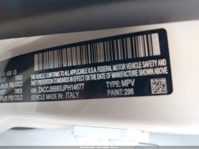 ZACCJBBB0JPH14677 Jeep Renegade Latitude 4x4