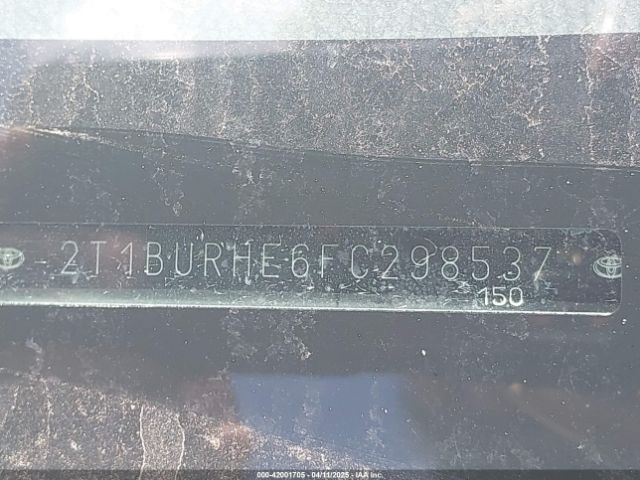 2T1BURHE6FC298537 Toyota Corolla S Plus