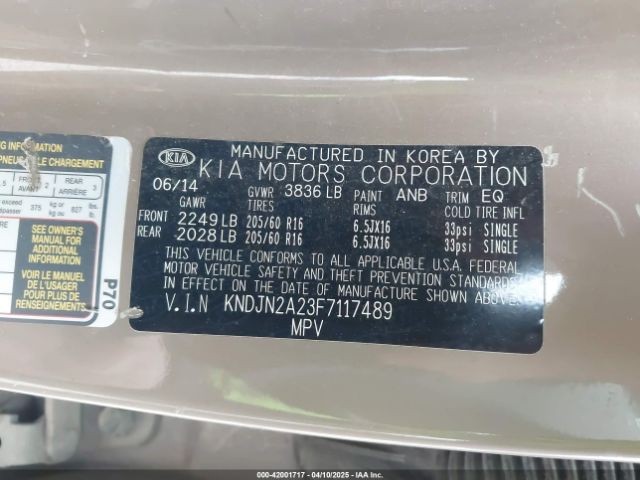 KNDJN2A23F7117489 KIA Soul