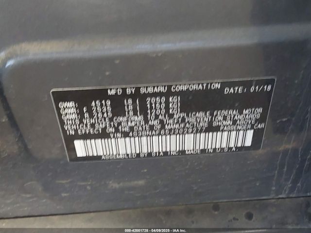 4S3BNAF65J3029277 Subaru Legacy 2.5i Premium