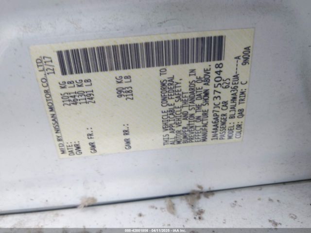 1N4AA6AP7JC375048 Nissan Maxima 3.5 Platinum