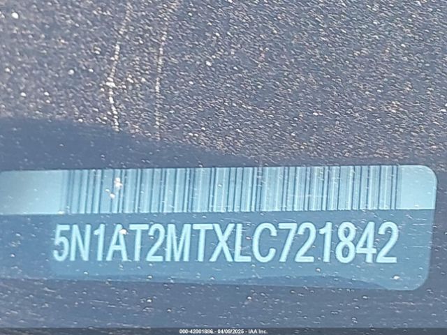 5N1AT2MTXLC721842 Nissan Rogue S Fwd