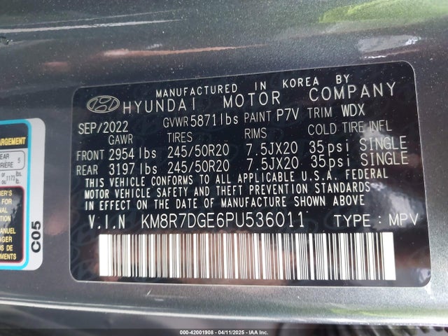 Hyundai Palisade Calligraphy 2023 KM8R7DGE6PU536011 Image 9